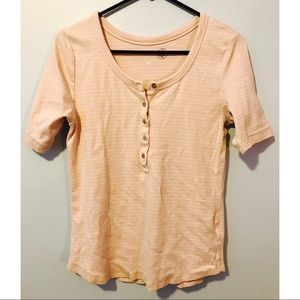 H&M Pink & White Striped Shirt